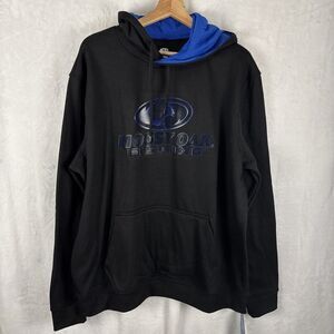Mossy Oak Fishing Hoodie Black Blue Pullover Size XL NWT